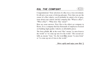 2006 KIA Sportage Owners Manual
